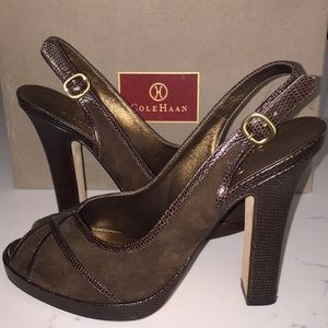 Cole Haan “Tonya” Slingback Peep Toe Pump